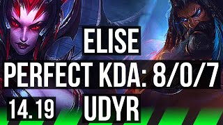 ELISE vs UDYR JGL  807 Legendary  EUW Grandmaster  1419 [upl. by Hepsiba604]