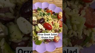 Greek Orzo Salad  it’s gluten free Salads don’t have to be boring glutenfree easyrecipe lunch [upl. by Dehsar]