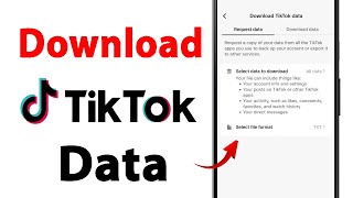 How to Download All Your Videos and Data from TikTok App  Download Tiktok Data 2024 [upl. by Sirromad272]