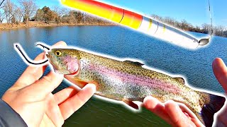 Catching DOUBLE DIGIT Bass using LIVE Trout for Bait [upl. by Tenay]