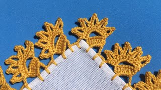 Como tejer una puntilla a crochet de una sola vuelta 💥número 69 [upl. by Adrial]