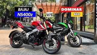 NEW BAJAJ PULSAR NS400Z Vs Dominar400 🔥Comparison video कौनसी आपको लेना चाहिए [upl. by Einwat]