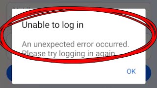 Facebook Unable To Login Problem  An Unexpected Error Occurred Please Try Logging In Again [upl. by Guimar]