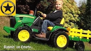 TRACTOR for CHILDREN Peg Perego John Deere Ground Force 12V  Refueling [upl. by Enitnemelc]