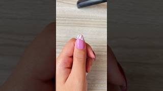 Striping tape nail art idea at home 💜nailsbyrih naildesigns nails shortvideo [upl. by Atekihs666]