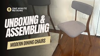 Unboxing amp Assembling the Christopher Knight Modern Dining Chairs Amazon Furniture Find [upl. by Laddie]