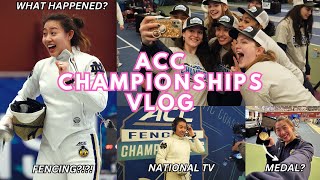 FENCING VLOG My first ACC Championships  University of Notre Dame [upl. by Damicke84]