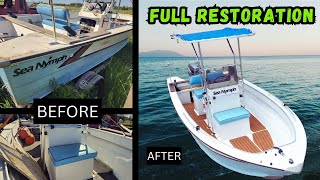 Aluminum Boat Restoration  Ultimate Transformation START TO FINISH [upl. by Atiker580]