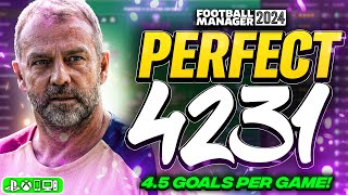 Flicks PERFECT 4231 FM24 Tactics 45 Goals  Best FM24 Tactics [upl. by Otreblanauj]