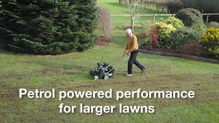 Webb PLS400P Petrol Lawn Scarifier  Raker [upl. by Nedyarb]