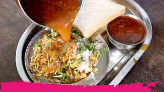 Spicy Indian BREAKFAST Food Tour  Misal Pav amp Egg Bhurji  Pune India [upl. by Anehsak]