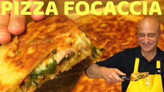 PIZZA FOCACCIA Easy amp Fun Family Recipe [upl. by Haleehs]