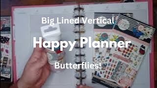 November Plan With Me  ButterflyThemed Setup in My Lined Vertical Happy Planner [upl. by Nee]