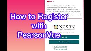 How to Register with PearsonVue  NCLEXRN  NYSED  ATT within 48hours [upl. by Shig]