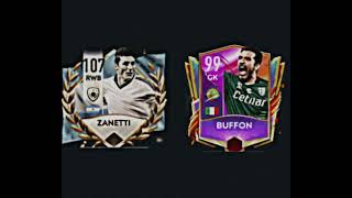 Zanetti Vs Buffon Fifa Mobile Card Battle [upl. by Joelynn]