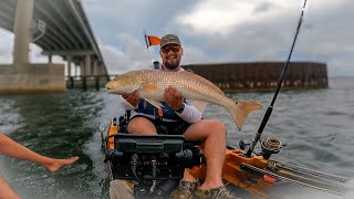 Bradley Crushes Bull Redfish on Successful Kayak Charter  Panama City FL [upl. by Gilpin58]