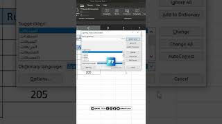 Excel  Spell Check التدقيق الاملائي [upl. by Feltie64]