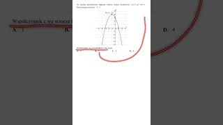 Zadanie MATURALNE które zrobisz w 3 sekundy MATURA 2025 MATEMATYKA PODSTAWA FUNKCJA KWADRATOWA [upl. by Anelis]