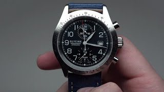 Glycine Stratoforte Chronograph Mens Watch Model 3803 [upl. by Eerahs31]