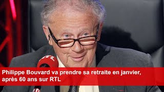 Philippe Bouvard va prendre sa retraite en janvier après 60 ans sur RTL [upl. by Odlonra336]