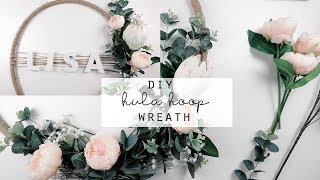 DIY Hula Hoop Wreath  Kmart Hack [upl. by Akcirderf]