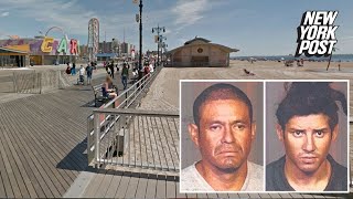 NYC migrants allegedly raped woman at knifepoint in Coney Island in front of bf police sources [upl. by Ellehcir]