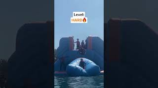 More AIRBAG LAUNCH but they get progressively higher 🔼 PART 2 waterpark stevenage funny fail [upl. by Mauer]