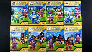 LEGO Nexo Knights Minifigures Clay Macy Robin Jestro Aaron bootleg  knockoff JR793 [upl. by Lexi651]