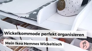 Wickelkommode organisieren  IKEA Hemnes Wickelkommode einrichten  Babyzimmer einrichten [upl. by Grubman]