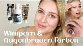 UNGESCHMINKT SCHÖN ♥  WIMPERN amp AUGENBRAUEN FÄRBEN MIT REFECTOCIL NicolettinisBeautyLounge [upl. by Borlase]