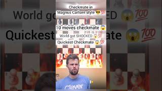 Magnus carlsens Style 😎💯 10moves checkmate chess trending shorts shortfeed magnuscarlsen [upl. by Nima]