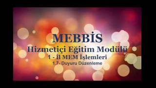 Hizmetiçi Eğitim Modülü Ders 17 Duyuru Düzenleme [upl. by Hawken]