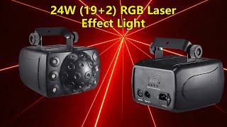 24W 192 RGB Laser Effect Light [upl. by Hilleary487]