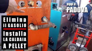 Elimina il gasolio  Installa la caldaia a pellet Padova Veneto [upl. by Helga]