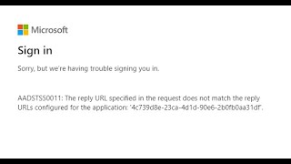 How to fix the reply URL mismatch error in Entra ID  Microsoft Identity Platform [upl. by Moreta]