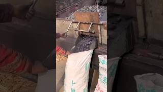 Coal bagging process with a very simple and modern container craftsman shorts [upl. by Aiyt]