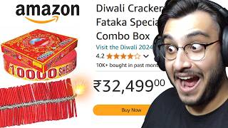 I BOUGHT EXPENSIVE DIWALI CRACKERS FROM AMAZON [upl. by Gillette]