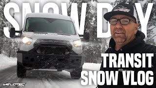 Our Ford Transit takes on Fresh Snow with the BRAND NEW Transit Trail Hero Suspension Upgrade [upl. by Tibbetts]