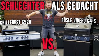 Enttäuscht Grillfürst G520 VS Rösle Videro G4S  Gasgrill Test amp Vergleich [upl. by Mcneely]