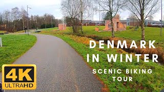 Denmark  Biking in Nature  Denmark in winter  Billund  Viking Trails  4K 60FPS [upl. by Schmitt736]