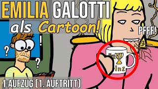 Emilia Galotti Lessing als Cartoon 1 Aufzug 1 Auftritt [upl. by Aviv23]