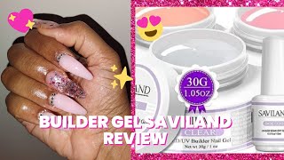 Saviland Builder Gel Nails Kit Review Amazon [upl. by Eybba]