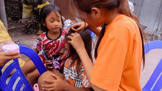 Heavy Lice And Nits Removal In Little Girl Hai  Lice Picking ASMR  NITS REMOVAL ASMR [upl. by Slaohcin]