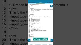 Creating div container in HTML ctutorialbynaziasohail [upl. by Savannah]