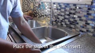 Easy Kitchen Granite Installation with Vima Decor Stainless Steel Sink Insert [upl. by Kuehn108]