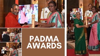 Padma awards 2023 presentation sudha Murthy chinna jiyar raveena tandon mm keeravani akhilesh [upl. by Fink]