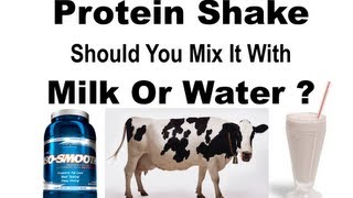 Should You Mix Protein Shakes With Milk Or Water [upl. by Yvan]