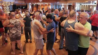 CountryWestern Dancing with Sundance Saloon aboard the 2018 RSVP Caribbean cruise [upl. by Enirehtac365]