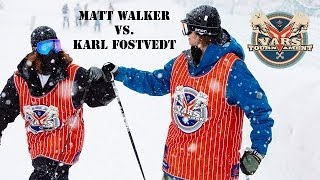 SKATE on snow  Karl Fostvedt VS Matt Walker  ¼ finales Vars Tournament [upl. by Ainoloppa]