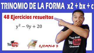 😍 👉Explicación de trinomio de la forma x2bxc 🚀  4️⃣8️⃣ EJERCICIOS explicados PASO A PASO ✅ [upl. by Forcier]